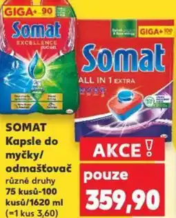 Kaufland SOMAT Kapsle do myčky/ odmašťovač nabídka