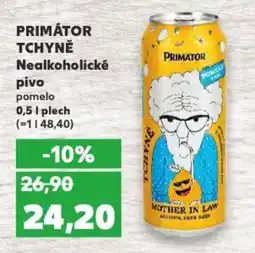 Kaufland PRIMÁTOR TCHYNĚ Nealkoholické pivo nabídka