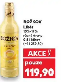 Kaufland BOŽKOV Likér nabídka