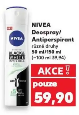 Kaufland NIVEA Deospray/ Antiperspirant nabídka