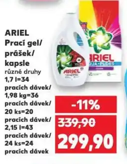 Kaufland ARIEL Prací gel/ prášek/ kapsle nabídka