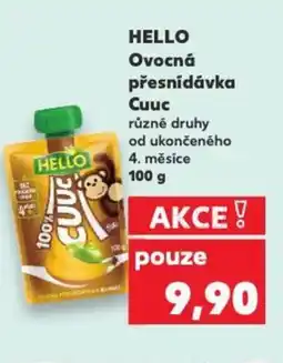 Kaufland HELLO Ovocná přesnídávka Cuuc nabídka