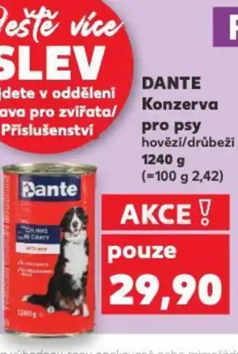 Kaufland DANTE Konzerva pro psy nabídka