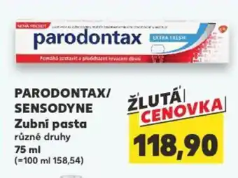 Kaufland PARODONTAX/ SENSODYNE Zubní pasta nabídka