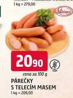 Trefa PÁREČKY S TELECÍM MASEM 100 g nabídka