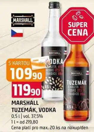 Terno Marshall tuzemák vodka 37,5% 0,5l nabídka