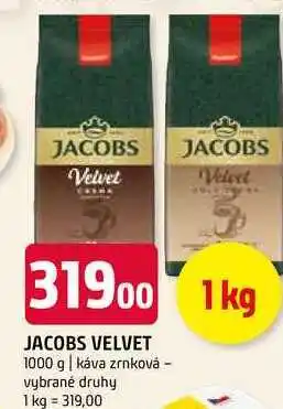 Terno Jacobs Velvet káva zrnková vybrané druhy 100g nabídka