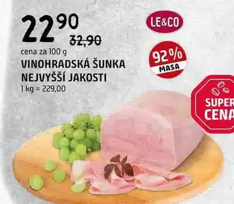 Terno Vinohradská šunka nejvyšší jakosti 100g nabídka