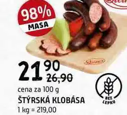 Terno Štýrská klobása 100g nabídka