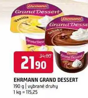 Terno Ehrmann grand dessert 190 g vybrané druhy nabídka