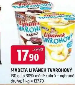 Terno Madeta Lipánek tvarohový 130 g nabídka