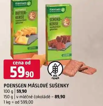 Terno Poensgen máslové sušenky 100g v mléčné čokoládě 150g nabídka