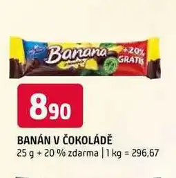 Terno Banány v čokoládě 25g+20% zdarma nabídka