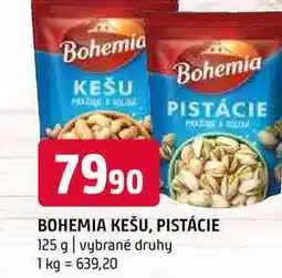 Terno Bohemia kešu pistácie 125g, vybrané druhy nabídka