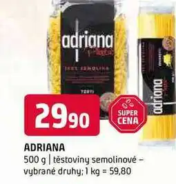 Terno Adriana 500 g těstoviny semolinové vybrané druhy nabídka