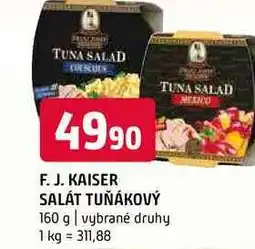 Terno F. J. kaiser salát tuňákový 160 g vybrané druhy nabídka