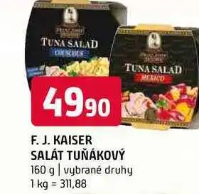 Terno F. J. kaiser salát tuňákový 160 g vybrané druhy nabídka