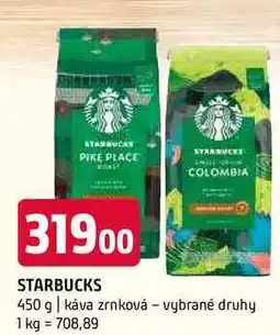 Terno Starbucks 450 g káva zrnková vybrané druhy nabídka