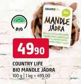 Terno Country Life bio mandle jádra 100g nabídka