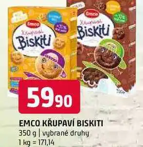 Terno Emco křupaví biskiti 350 g vybrané druhy nabídka