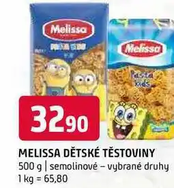 Terno Melissa dětské těstoviny 500 g semolinové vybrané druhy nabídka