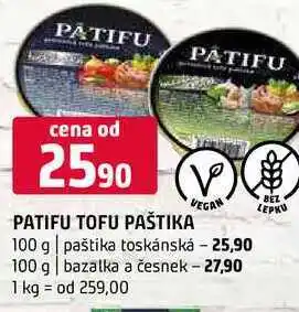 Terno Patifu tofu paštika 100 g paštika toskánská 100 g bazalka a česnek nabídka