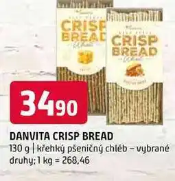 Terno Danvita crisp bread 130 g křehký pšeničný chléb vybrané druhy nabídka