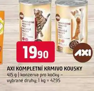 Terno Axi kompletní krmivo kousky 415 g konzerva pro kočky vybrané druhy nabídka