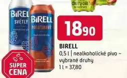 Terno Birell světlý, nealkoholické pivo 0,5l nabídka