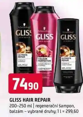 Terno Gliss Kur Ultimate Repair šampon balzám 200ml 250ml nabídka