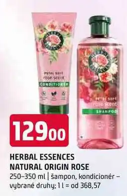 Terno Herbal essences natural origin rose 250-350 ml šampon, kondicionér vybrané druhy nabídka