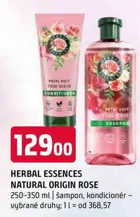 Terno Herbal essences natural origin rose 250-350 ml šampon, kondicionér vybrané druhy nabídka