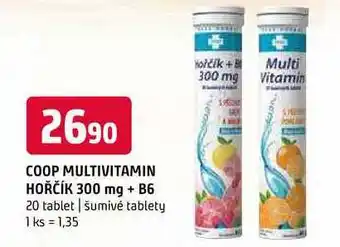 Terno Coop multivitamin hořčík 300 mg + B6 20 tablet šumivé tablety nabídka