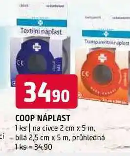 Terno Coop náplast 1 ks na cívce 2 cm x 5 m, í bílá 2,5 cm x 5 m, průhledná nabídka