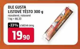 Terno Dle gusta listové těsto 300 g rozválené, rolované nabídka