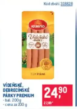 Makro Vídeňské debrecinske párky premium nabídka