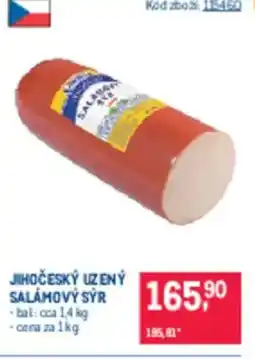 Makro Jihočeský uzený salamový syr nabídka