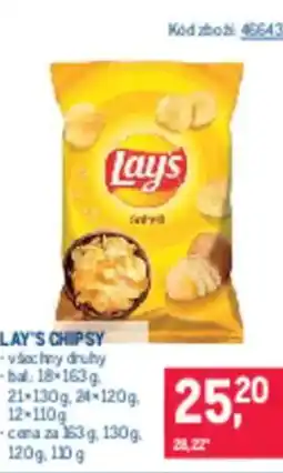 Makro LAY'S Chipsy nabídka