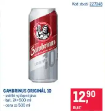 Makro GAMBRINUS Original 10 nabídka