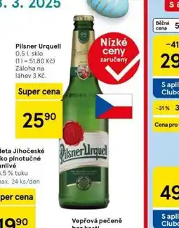 Tesco Pivo pilsner urquell nabídka