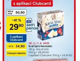 Tesco Král sýrů hermelín nabídka