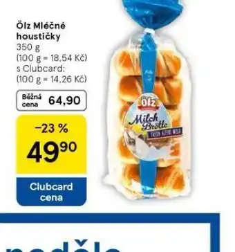 Tesco )olz mléčné houstičky nabídka