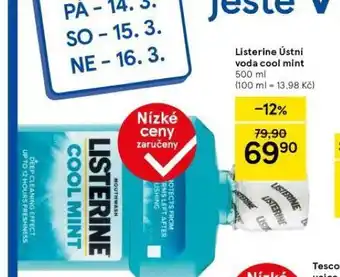 Tesco Listerine ústní voda nabídka