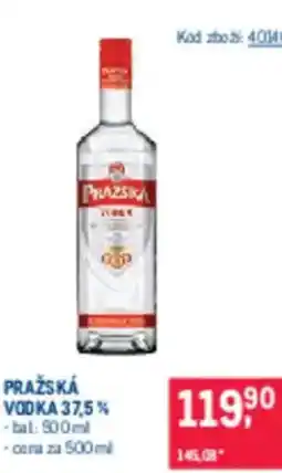 Makro PRAŽSKÁ Vodka 37,5% nabídka