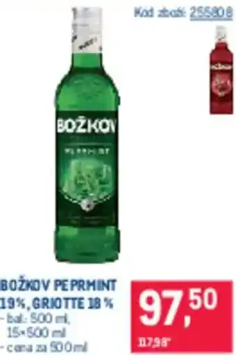 Makro Božkov pe prmint 19%, griotte 18% nabídka