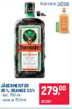 Makro JÄGERMEISTER 35% Orange 33% nabídka