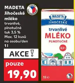 Kaufland MADETA Jihočeské mléko nabídka