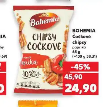 Kaufland Bohemia chipsy čočkové nabídka