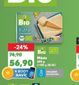 Kaufland Bio máslo nabídka