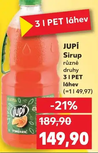 Kaufland JUPÍ Sirup nabídka